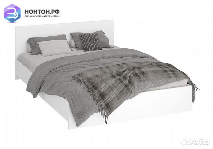 Кровать Ронда 1.4 м белое дерево