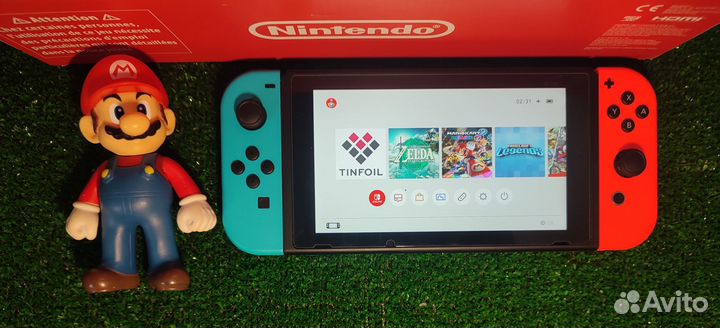 Прошитый Nintendo Switch 2-рев с чипом в Марио