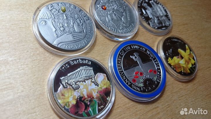 Серебряные монеты СССР, Беларусь, Австралия, Ниуэ