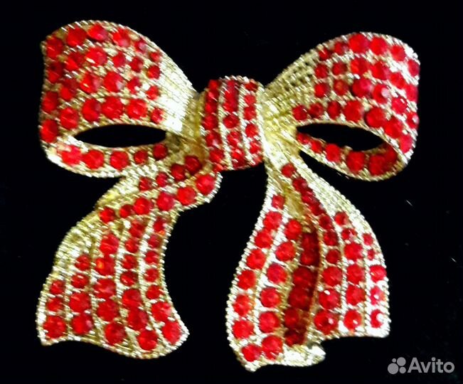 Rare Винтажная брошь бант monet США 5.5 см