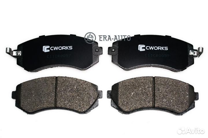 Cworks C11CR0057 Тормозные колодки передние Low Metallic C11CR0057