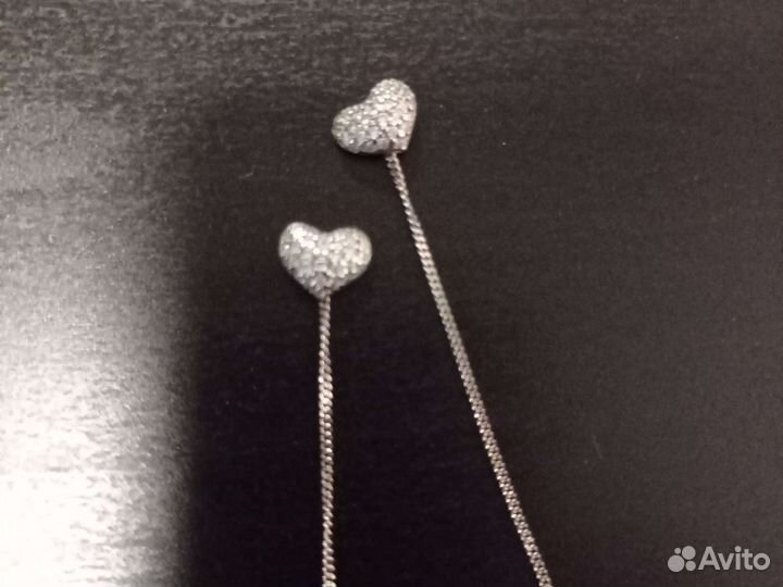 Серьги серебро новые