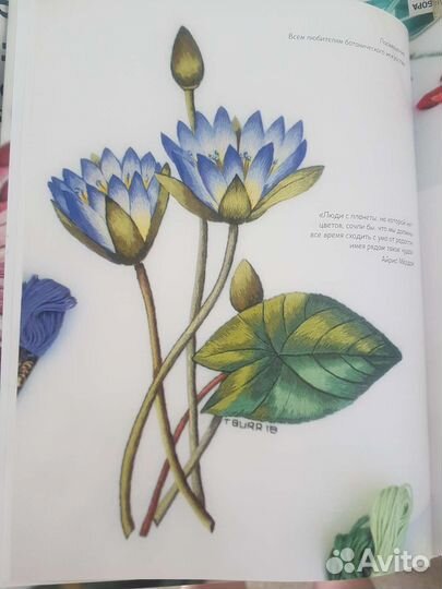 Книга ботаническая вышивка