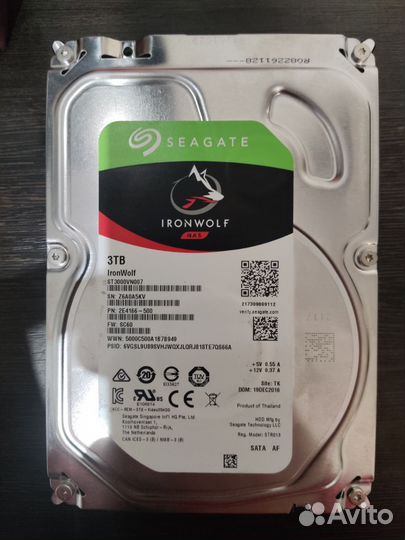 Жесткий диск Seagate IronWolf 3TB