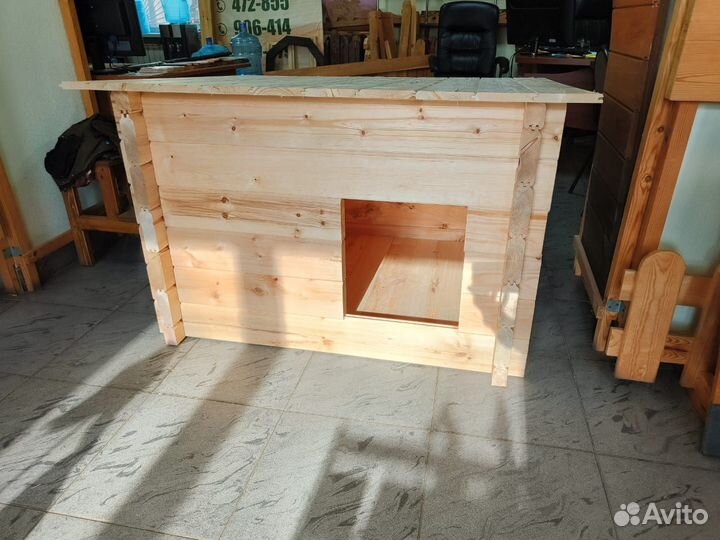 Будка для крупной собаки 1мх1.2х0.84м