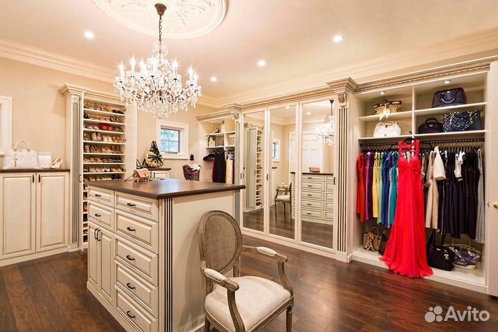 Гардеробные в стиле классика