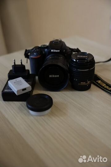 Nikon D5600 2 обьектива и все комплектущие