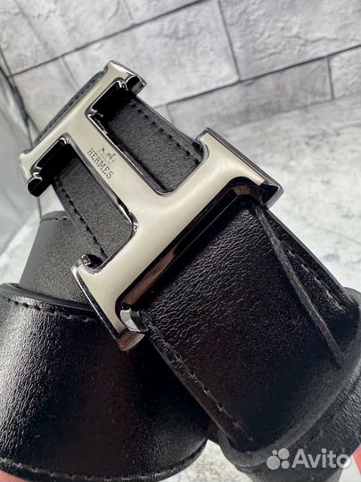 Мужской кожаный ремень Hermes