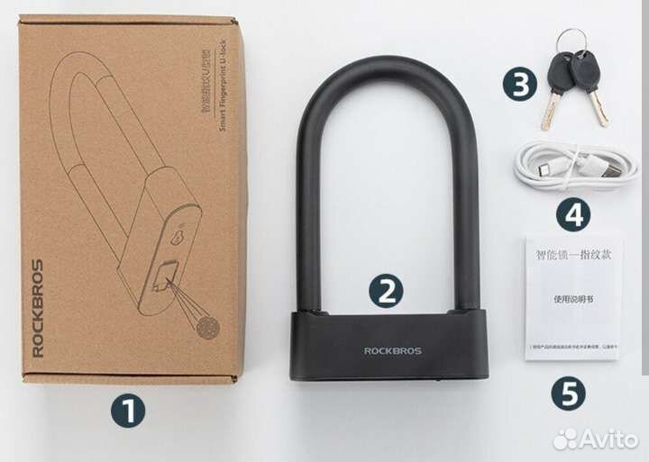 Навесной Замок с Отпечатком пальца