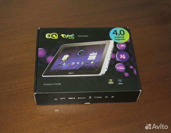 Планшет 3Q TS9708B, 1GB, 16GB, 3G, Android 4.0 чер