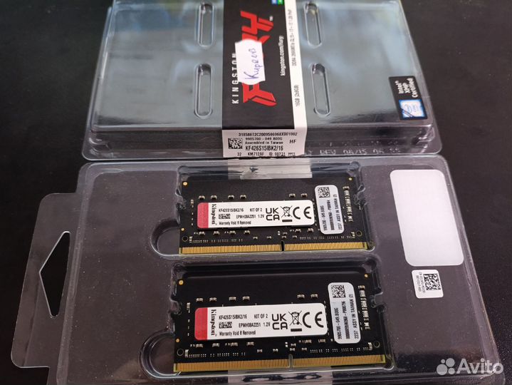 Оперативная память DDR4 16Gb (2x8Gb) Kingston Fury