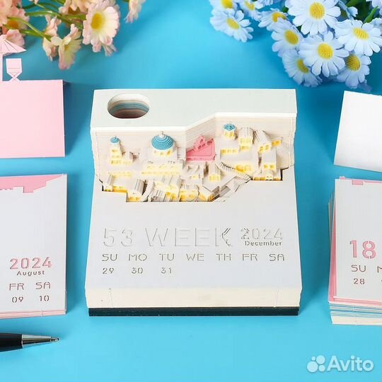 Уникальный 3-D Календарь для заметок