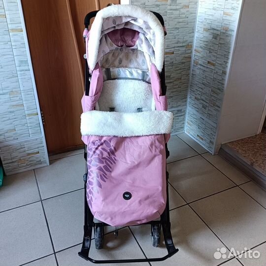 Коляска санки трансформер. Nika kids