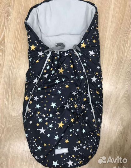 Зимний конверт в коляску на овчине