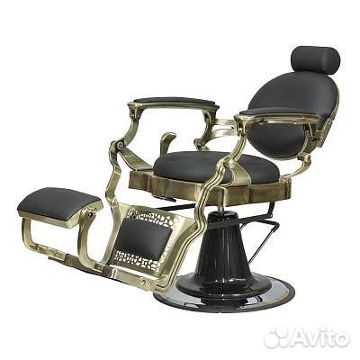Кресло мужское барбер Ричард полированный медь