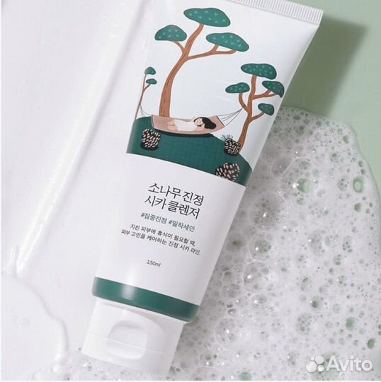 Пенка для проблемной кожи Round Lab Pine Cica