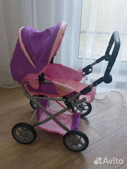 Коляска трансформер для кукол + Кукла-пупс