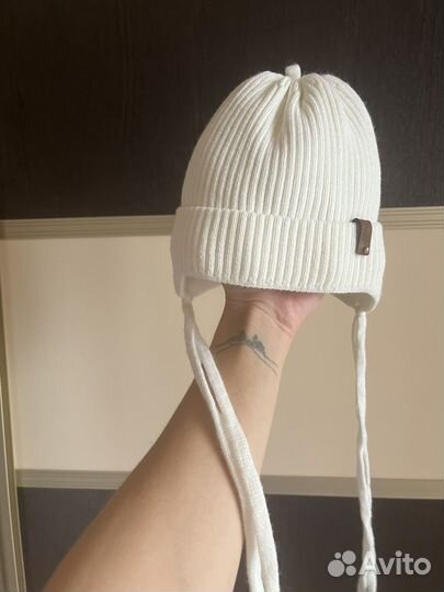 Шапка вязанная утепленная
