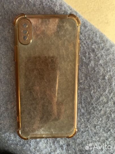 Чехол на iPhone X,Xs прозрачный силикон