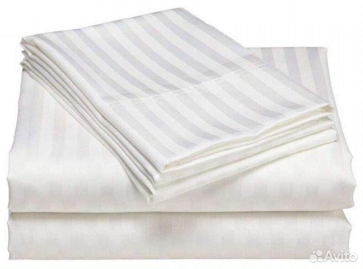 Простынь из страйп сатина премиум