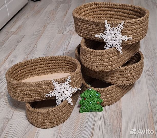 Корзинка из джута