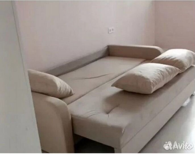 Диван-еврокнижка Вектор бежевый велюр СПБ