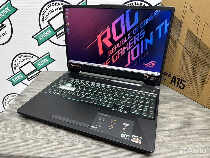 2023 Asus TUF 12 ядер Ryzen 5 144Hz 8G GTX1650 SSD