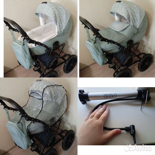 Коляска 2 в 1 indigo mio plus 14