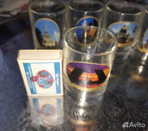 Рюмки новые с изображением Санкт-Петербурга