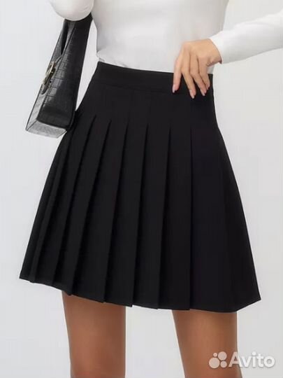 Теннисная юбка с шортами черная