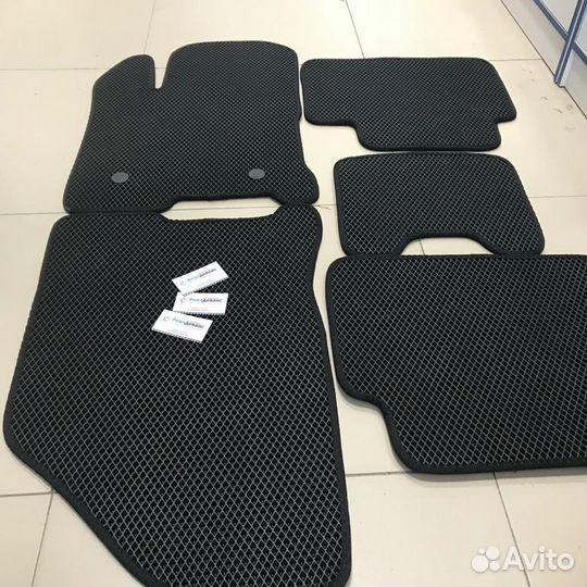 Коврики ева eva эва Skoda Rapid чёрные чёрный кант