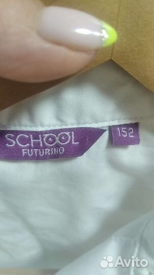 Рубашка белая для девочек 146-152 разм