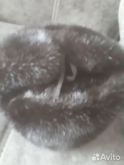 Норковая шапка мужская ушанка