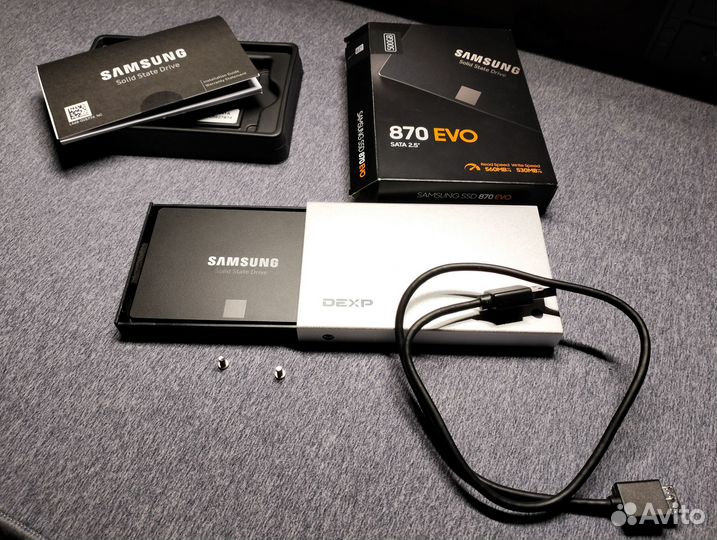 Samsung 870 EVO 500GB + Внешний бокс