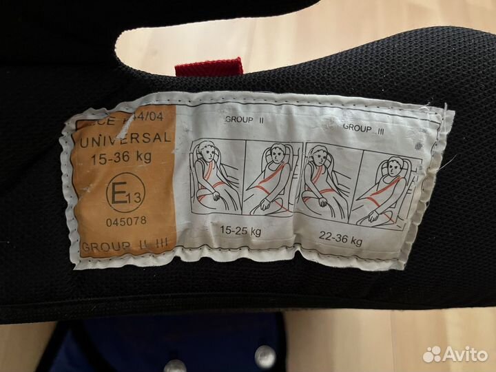 Автокресло бустер от 15 кг до 36