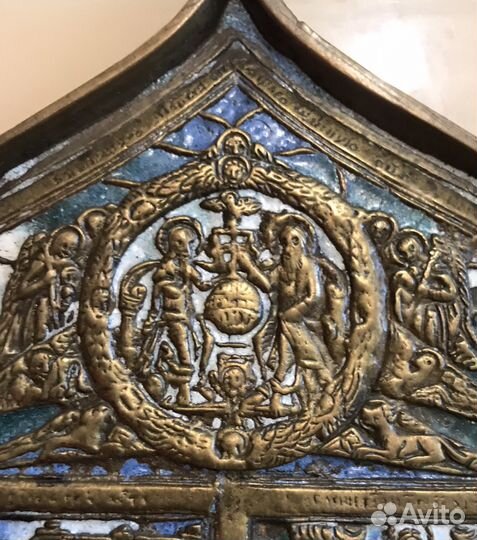 Складень, центральная часть, с эмалью