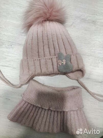 Комплект шапка, шарф