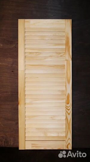 Дверка жалюзийная 1 шт 993x594 мм из сосны Экстра