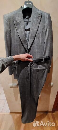 Мужской шерстяной костюм, брюки и жилетка