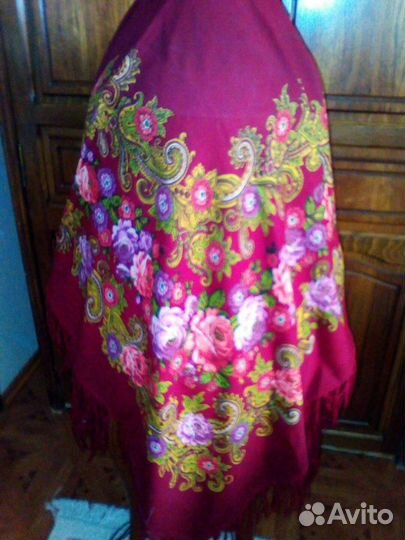 Павлопосадский платок шаль шерсть