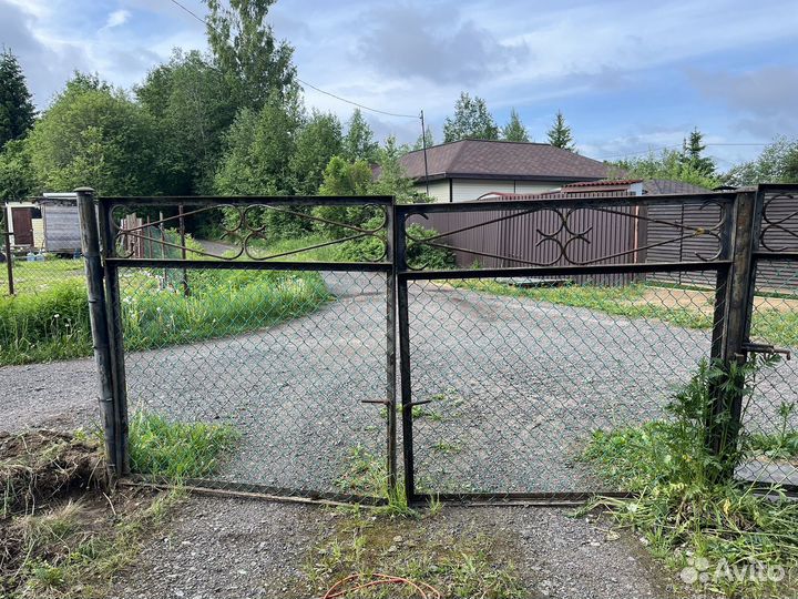 Ворота распашные с калиткой