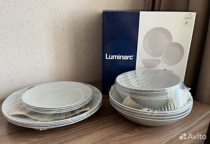 Набор столовой посуды 16 предметов luminarc новый