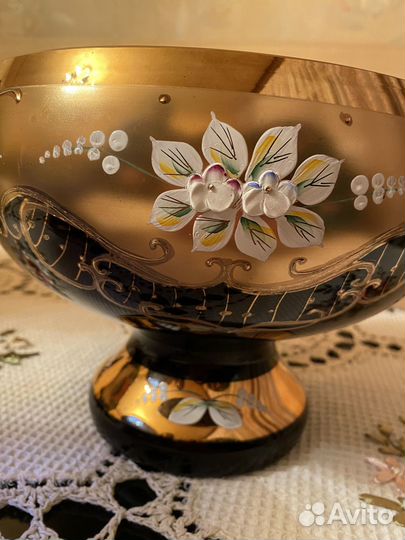 Ваза для фруктов рококо Чехия