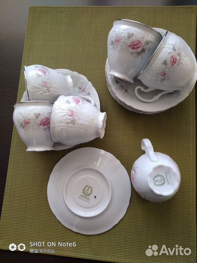 Кофейные чашки с блюдцем Чехия