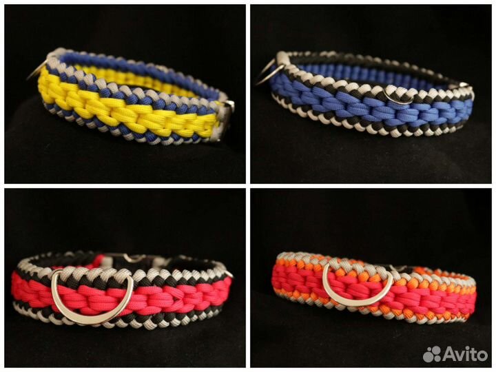 Светящийся ошейник-адресник д/собак ручной работы