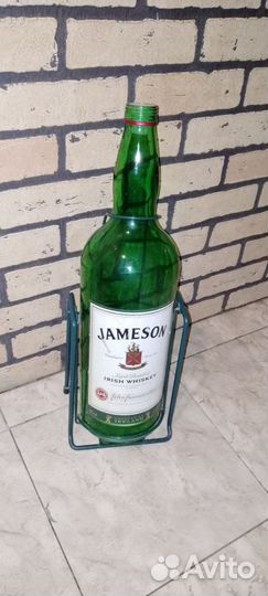 Бутылка из под виски зеленое стекло на 4,5 л