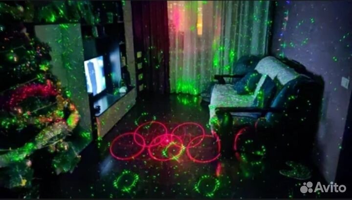 Лазерный проектор Aurora. Цветомузыка