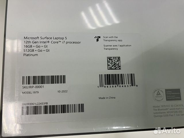 Microsoft Surface Laptop 5 15 i7 16GB 512GB Platin объявление продам