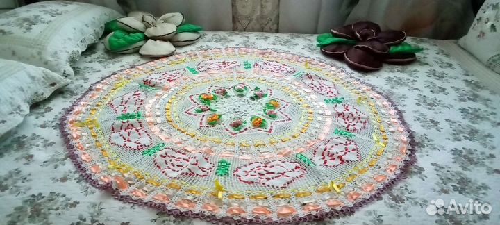 Салфетка большая скатерть ручная работа