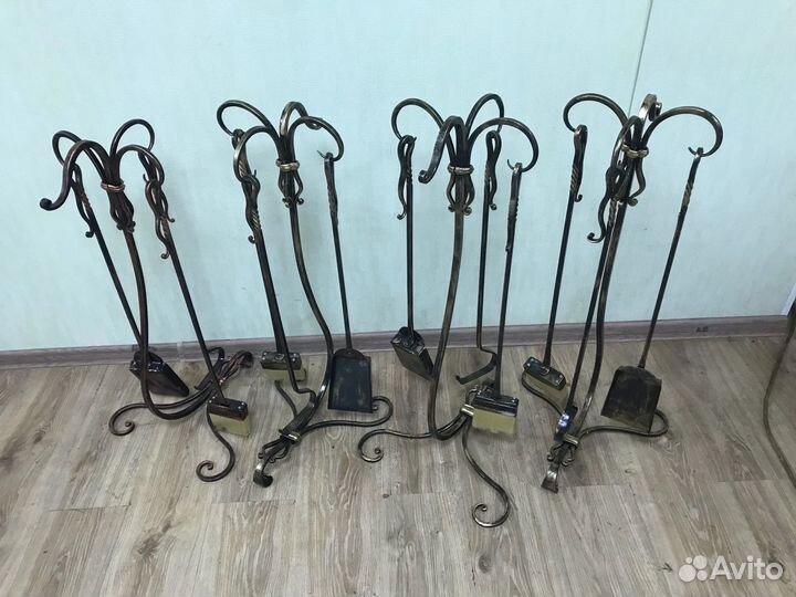 Кованый каминный набор